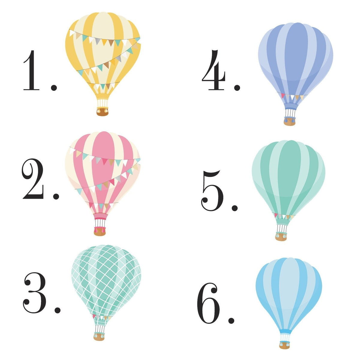 ChandeliersDecor.com-Crib Bedding-Cloud and Hot Air Balloon Baby Name Crib Bedding Set | Baby Shower Gift Bedding Set