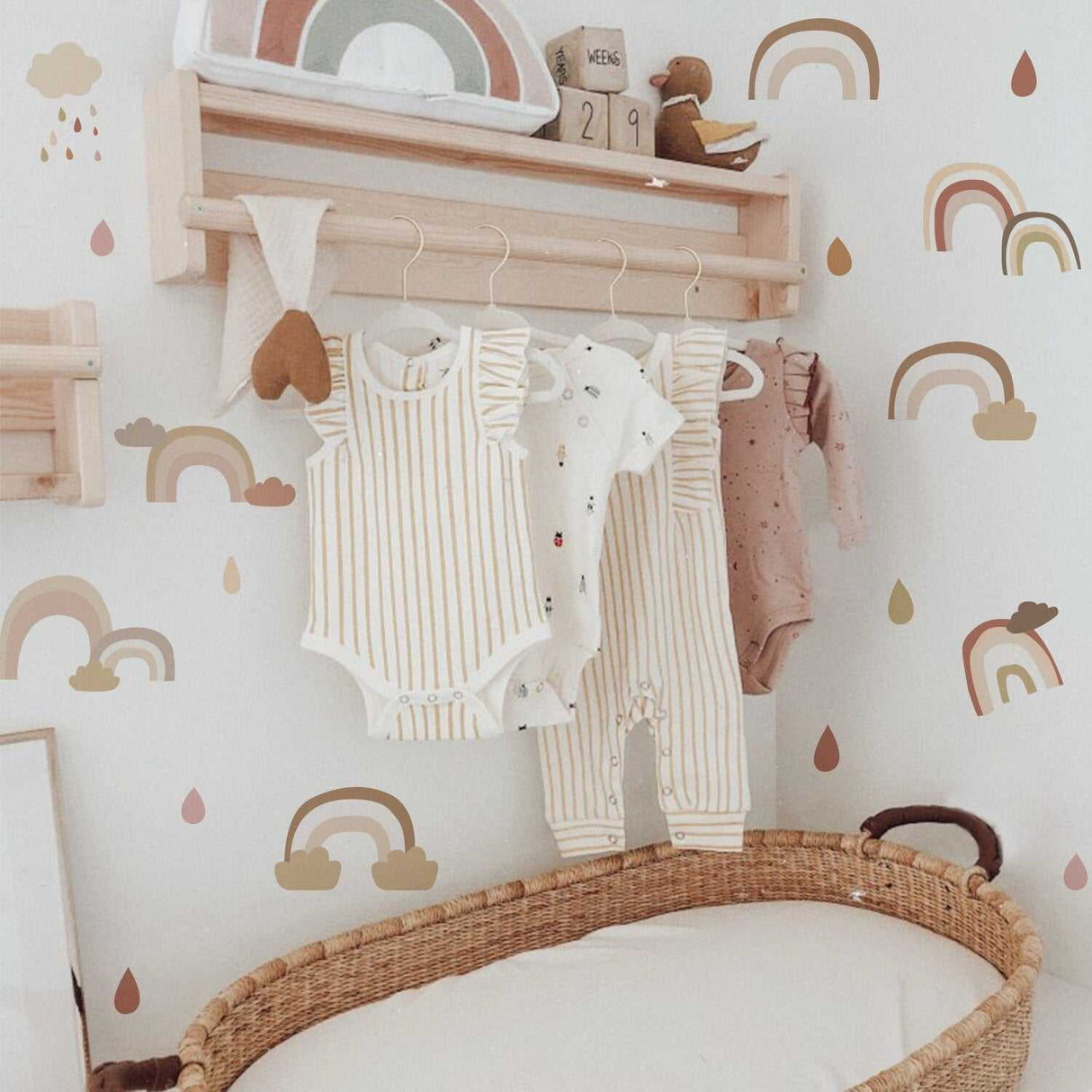 ChandeliersDecor.com-Kids Nursery Bohemian Wall Decals-Clouds Rainbow Wall Decal: Colorful Magic