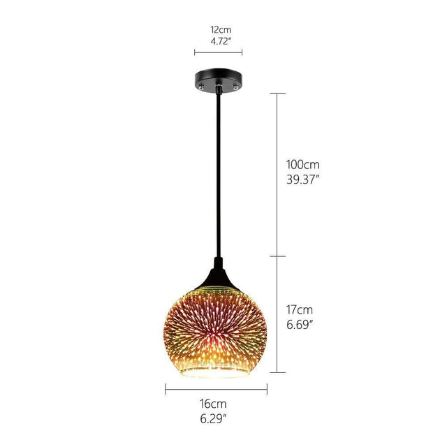 Colorful Fireworks Starry Sky Hanging Glass Chandelier-ChandeliersDecor.com