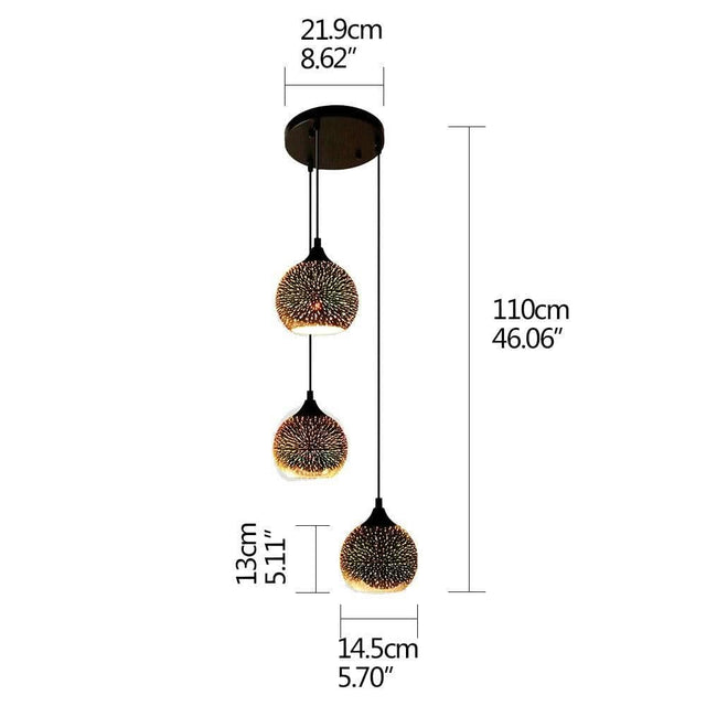 Colorful Fireworks Starry Sky Hanging Glass Chandelier-ChandeliersDecor.com