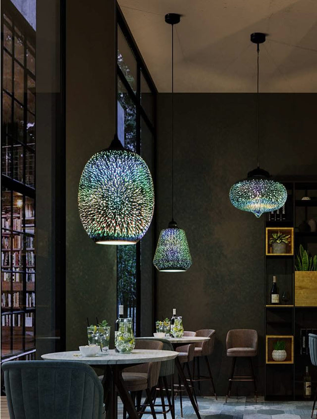 Colorful Fireworks Starry Sky Hanging Glass Chandelier-ChandeliersDecor.com