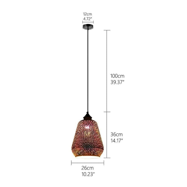 Colorful Fireworks Starry Sky Hanging Glass Chandelier-ChandeliersDecor.com