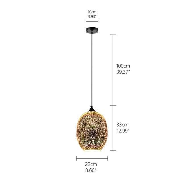 Colorful Fireworks Starry Sky Hanging Glass Chandelier-ChandeliersDecor.com