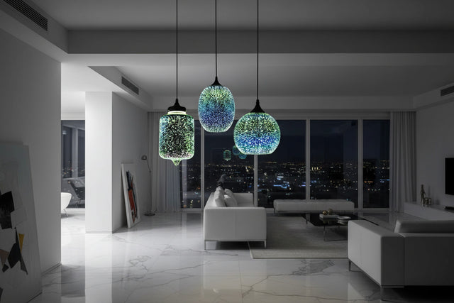 Colorful Fireworks Starry Sky Hanging Glass Chandelier-ChandeliersDecor.com