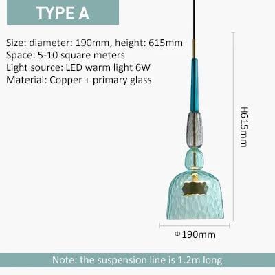 Colorful Glass LED Pendant Lights - Illuminate Your Space with Elegance-ChandeliersDecor.com