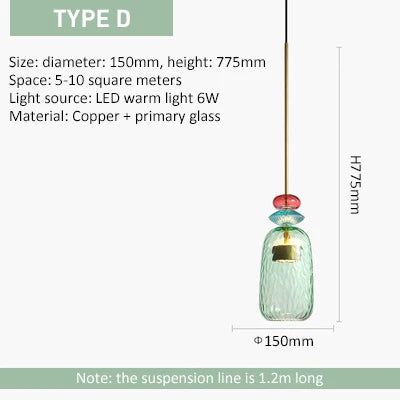 ChandeliersDecor.com-Pendant Lights-Colorful Glass LED Pendant Lights - Illuminate Your Space with Elegance