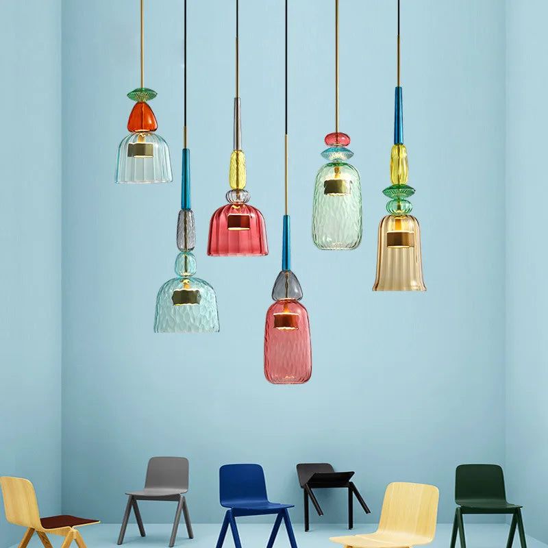 ChandeliersDecor.com-Pendant Lights-Colorful Glass LED Pendant Lights - Illuminate Your Space with Elegance