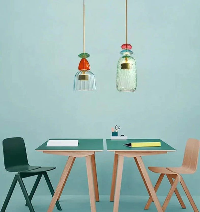 Colorful Glass LED Pendant Lights - Illuminate Your Space with Elegance-ChandeliersDecor.com