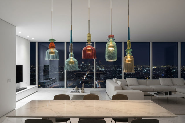 Colorful Glass LED Pendant Lights - Illuminate Your Space with Elegance-ChandeliersDecor.com