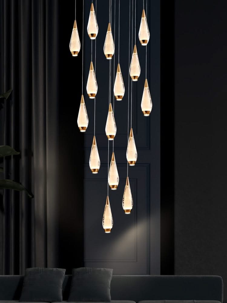 Cones Staircase Chandelier: Exquisite Lighting Solution-ChandeliersDecor.com