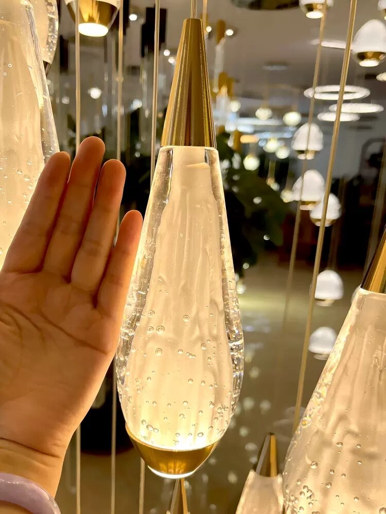 ChandeliersDecor.com-Chandeliers-Cones Staircase Chandelier: Exquisite Lighting Solution