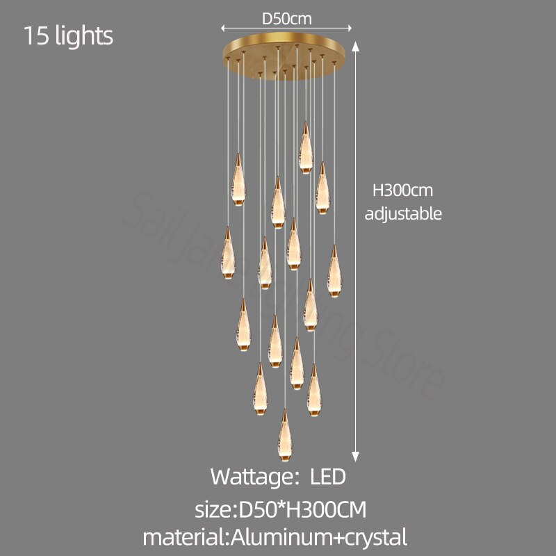 ChandeliersDecor.com-Chandeliers-Cones Staircase Chandelier: Exquisite Lighting Solution