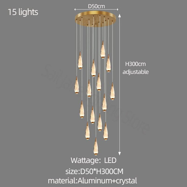 Cones Staircase Chandelier: Exquisite Lighting Solution-ChandeliersDecor.com