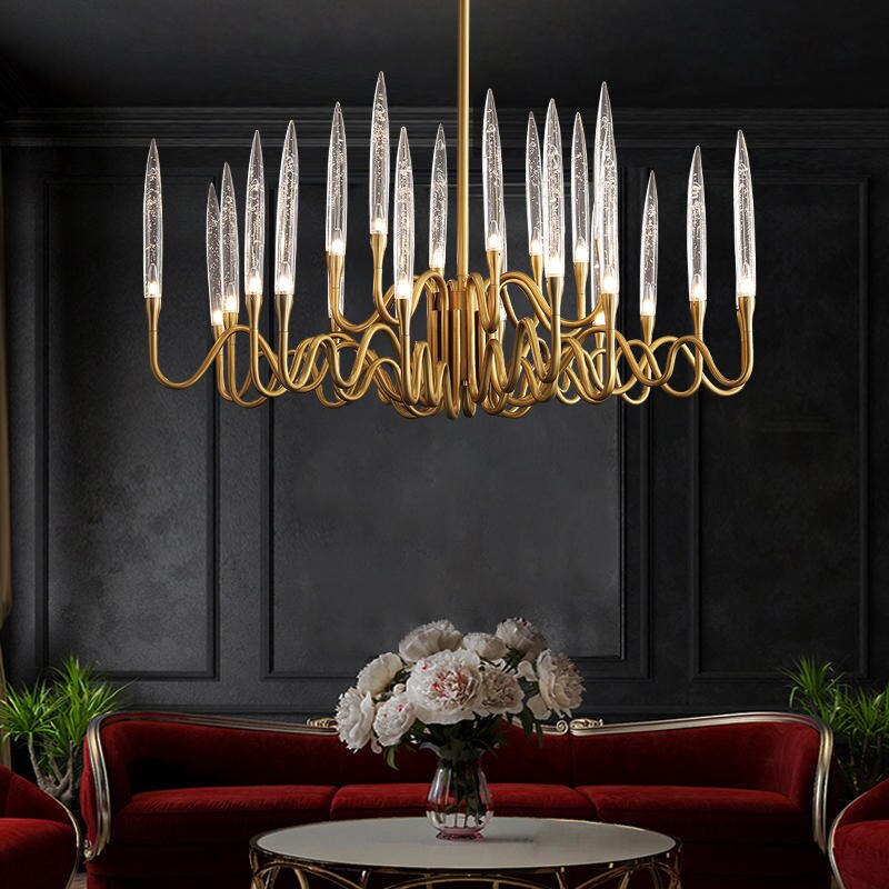 ChandeliersDecor.com-Chandeliers-Copper Candles Chandelier: Elegant Lighting Solution