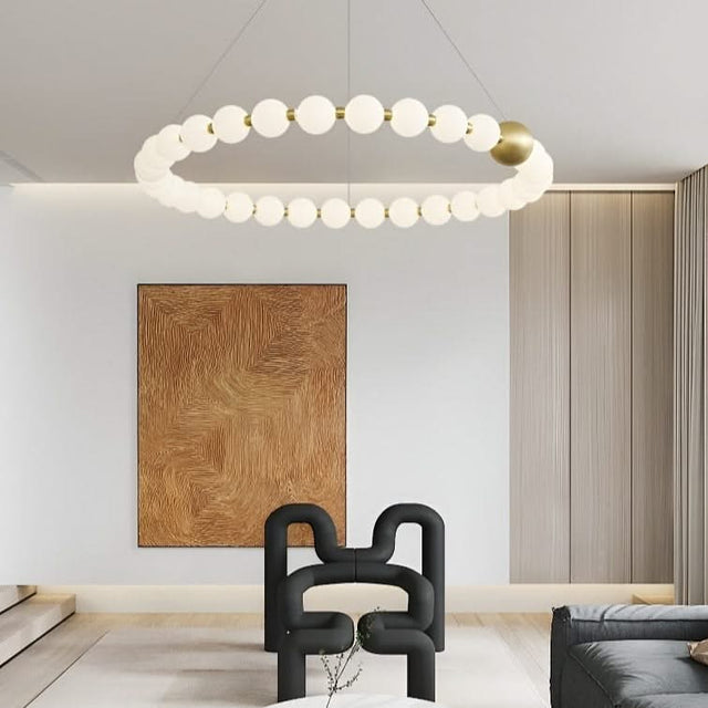 Copper Molecular Balls Chandelier for Living Room-ChandeliersDecor.com