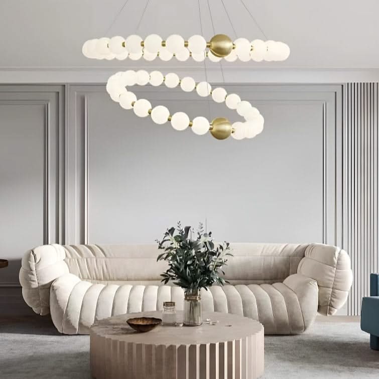 Copper Molecular Balls Chandelier for Living Room-ChandeliersDecor.com