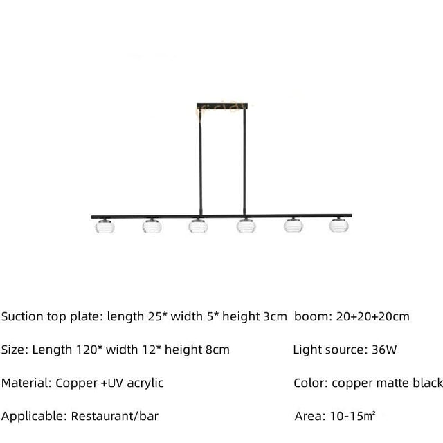 Copper Strip Creative Bar Hanging light-ChandeliersDecor.com