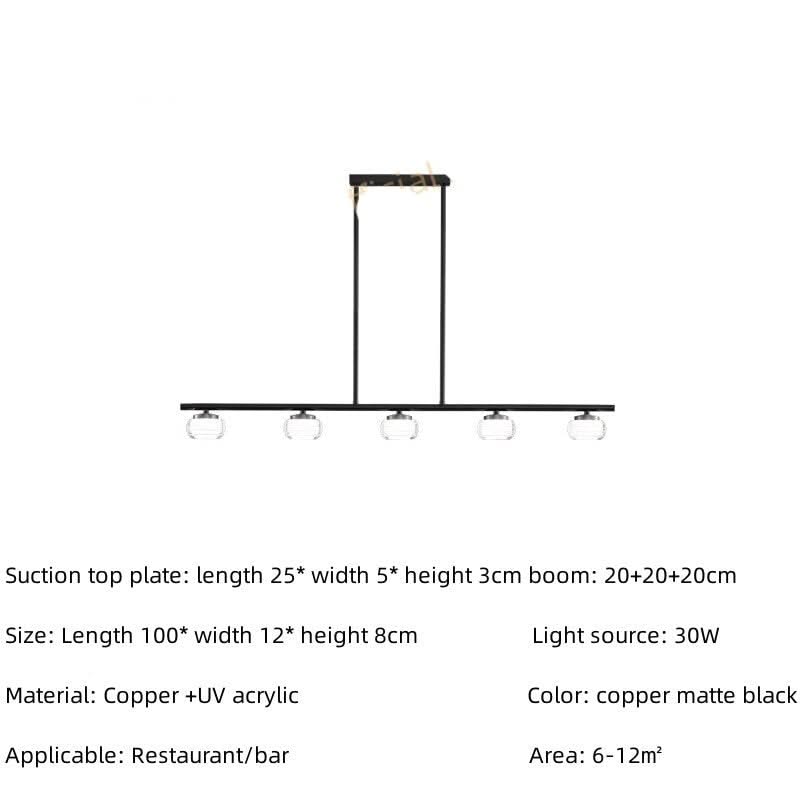 Copper Strip Creative Bar Hanging light-ChandeliersDecor.com