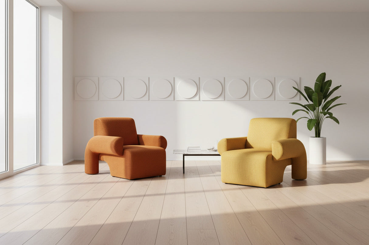 ChandeliersDecor.com-Furniture-Corduroy Settee: Ultimate Comfort and Style