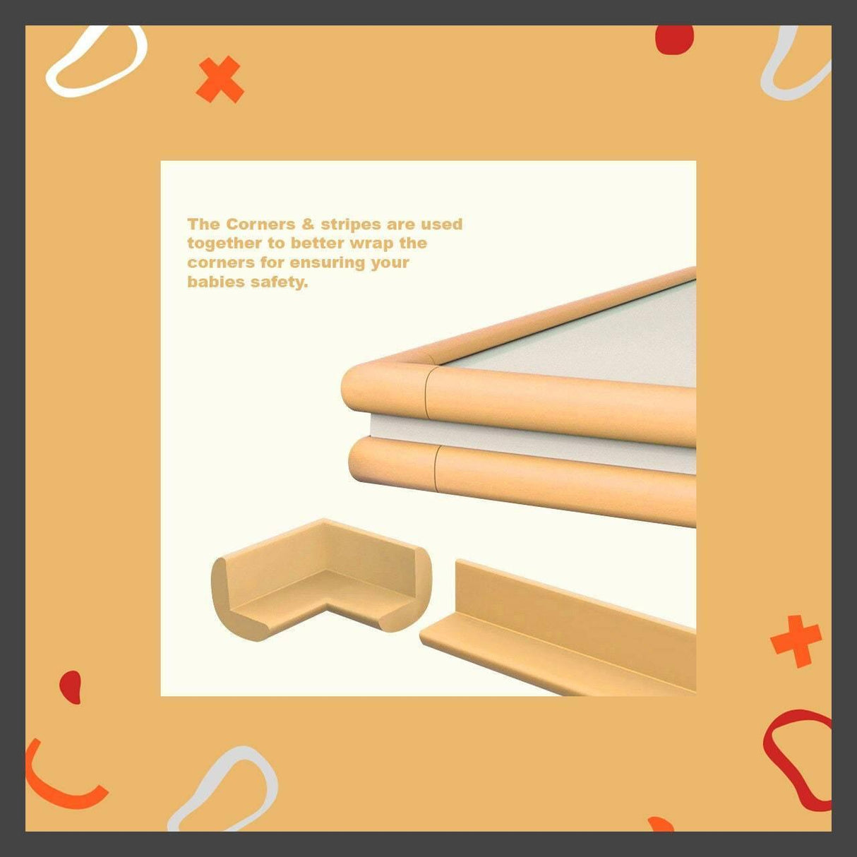 ChandeliersDecor.com-Corner Protectors for Furniture - 2m Roll with 5 Corners