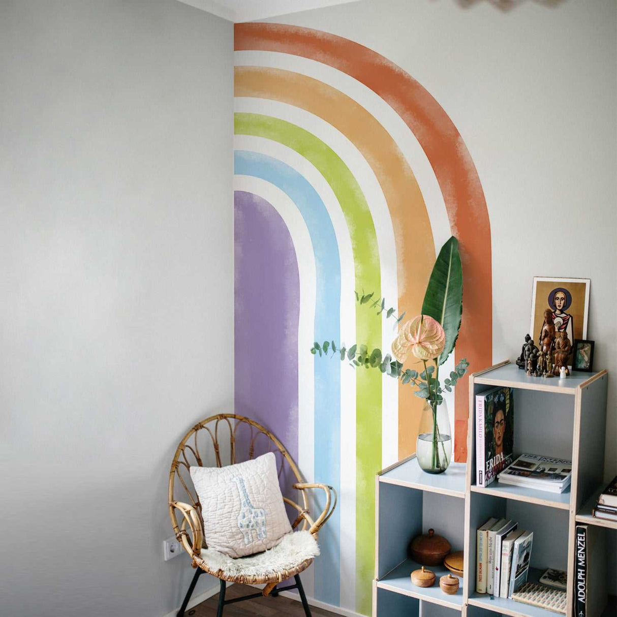 ChandeliersDecor.com-Home Decor Decals-Corner Rainbow Wall Decal for Kids Room | Kids Room Wall Decal