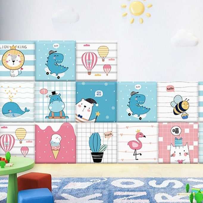 ChandeliersDecor.com-Padded Walls-Count the Penguins Kids Wall Padded Safety Cushions Set
