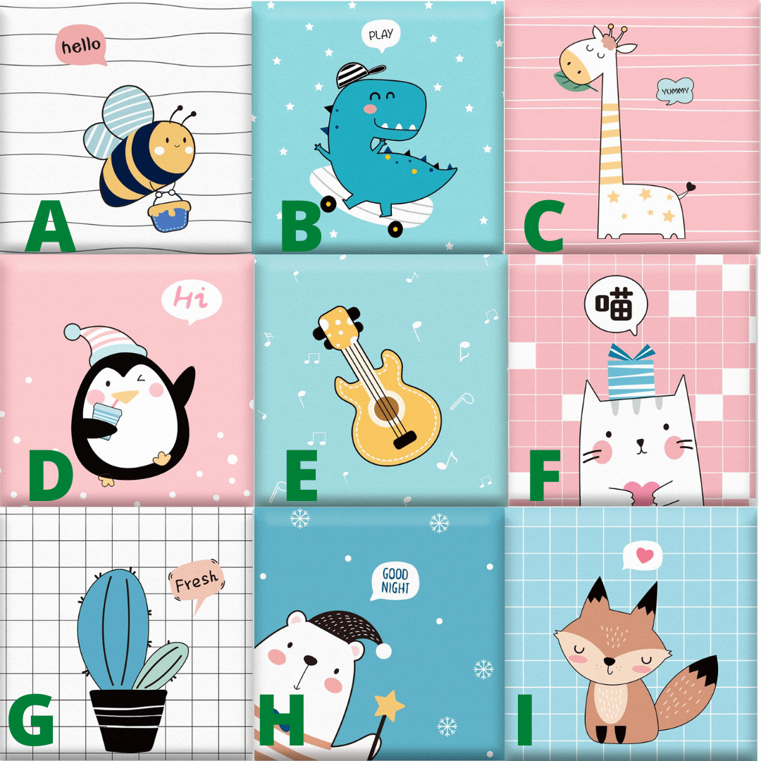 ChandeliersDecor.com-Padded Walls-Count the Penguins Kids Wall Padded Safety Cushions Set