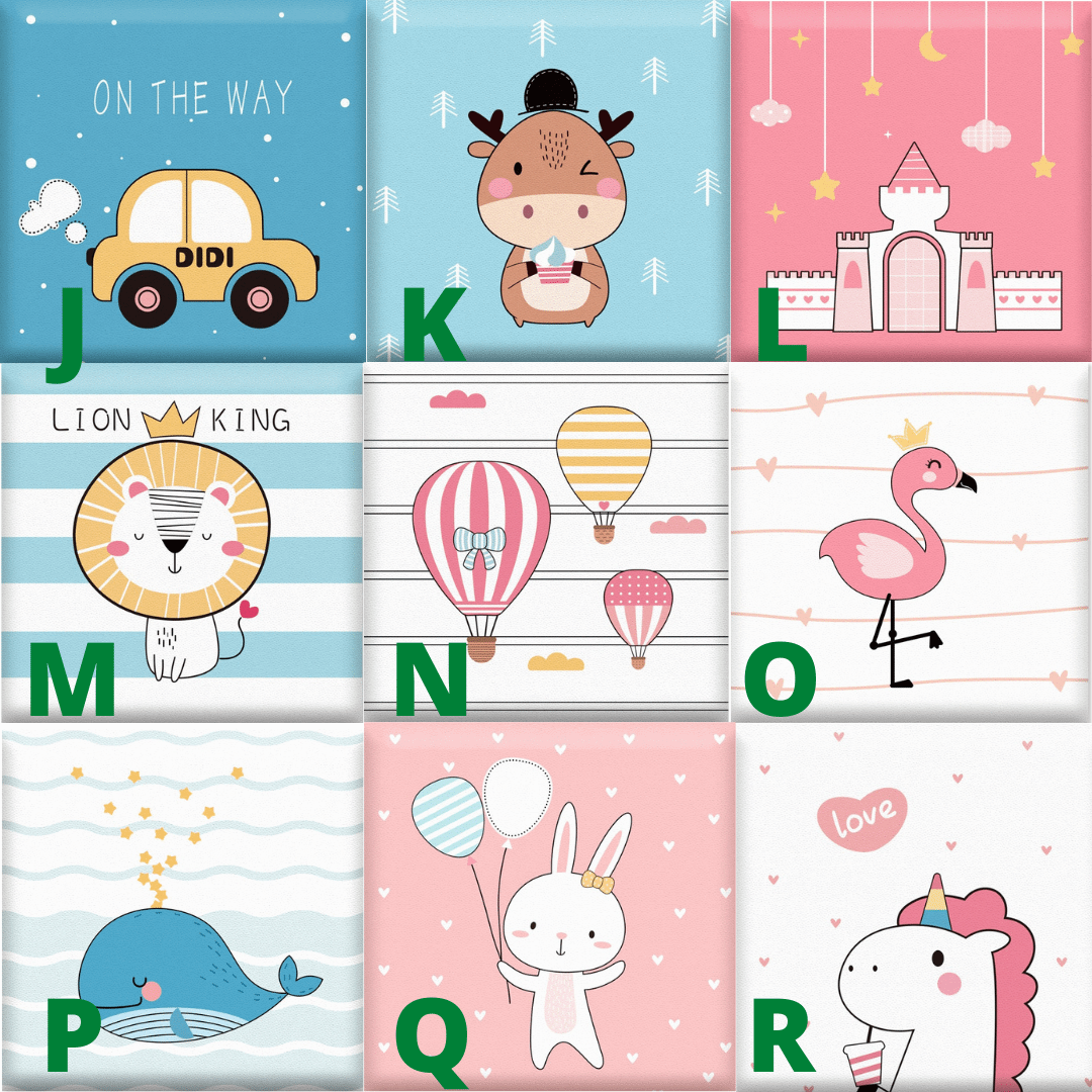 ChandeliersDecor.com-Padded Walls-Count the Penguins Kids Wall Padded Safety Cushions Set