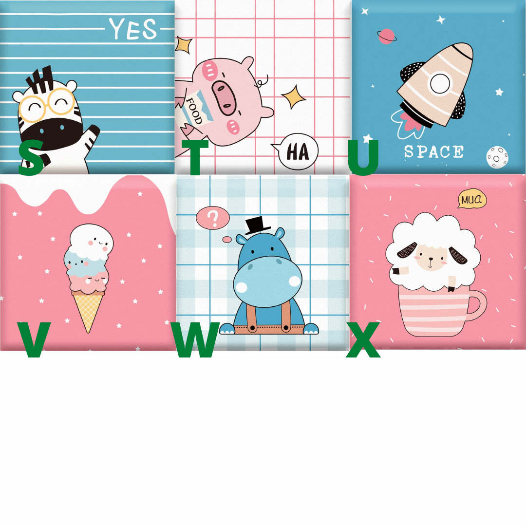 ChandeliersDecor.com-Padded Walls-Count the Penguins Kids Wall Padded Safety Cushions Set