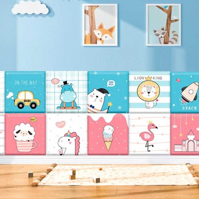 ChandeliersDecor.com-Padded Walls-Count the Penguins Kids Wall Padded Safety Cushions Set