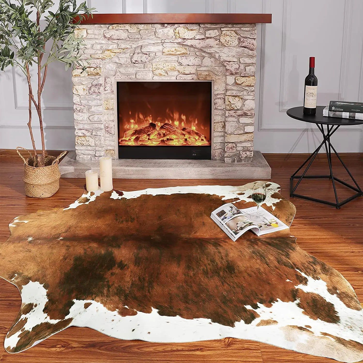 ChandeliersDecor.com-Rugs & Carpets-Cowhide Carpet: Natural Elegance for Stylish and Cozy Spaces
