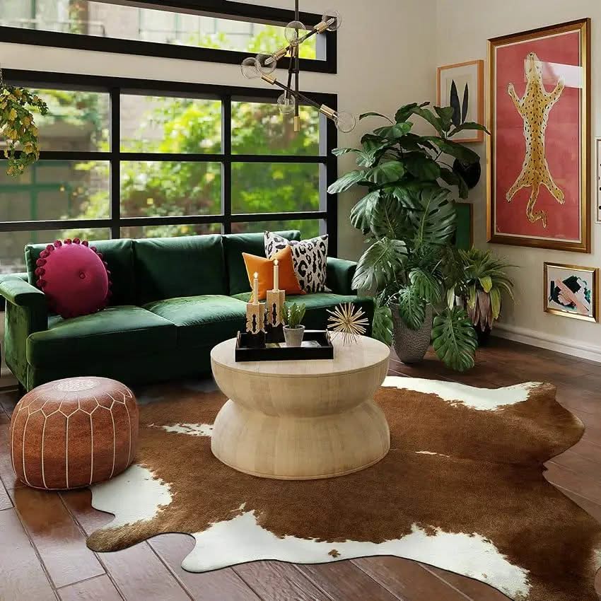 Cowhide Carpet: Natural Elegance for Stylish and Cozy Spaces-ChandeliersDecor.com