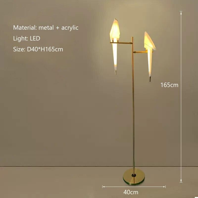 ChandeliersDecor.com-Floor Lamp-Crane The Bird LED Floor Lamp: Illuminate in Style