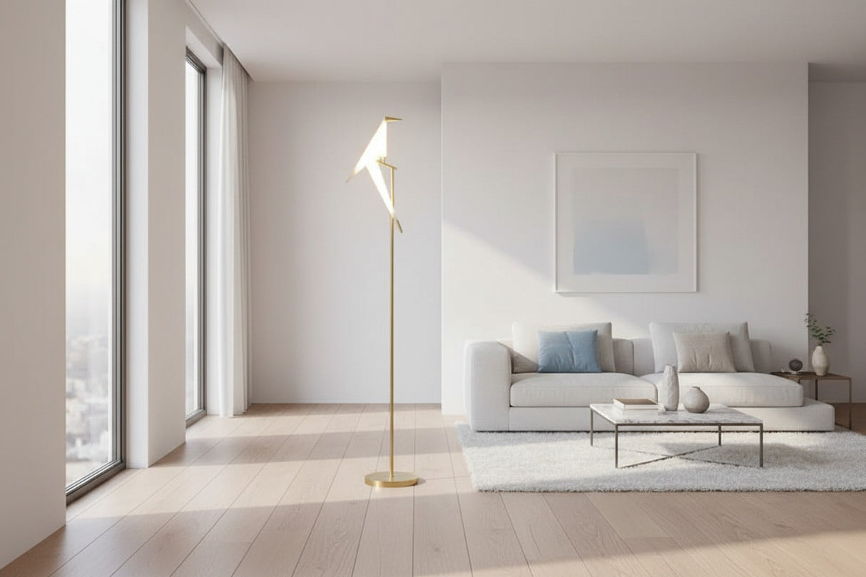 ChandeliersDecor.com-Floor Lamp-Crane The Bird LED Floor Lamp: Illuminate in Style