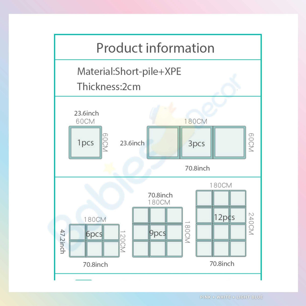 ChandeliersDecor.com-Play Mats-Crawling Mat Tiles - Baby Puzzle Floor Mat