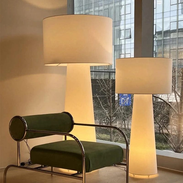 ChandeliersDecor.com-Floor Lamp-Cream Fabric Floor Lamp - Nordic Minimalist