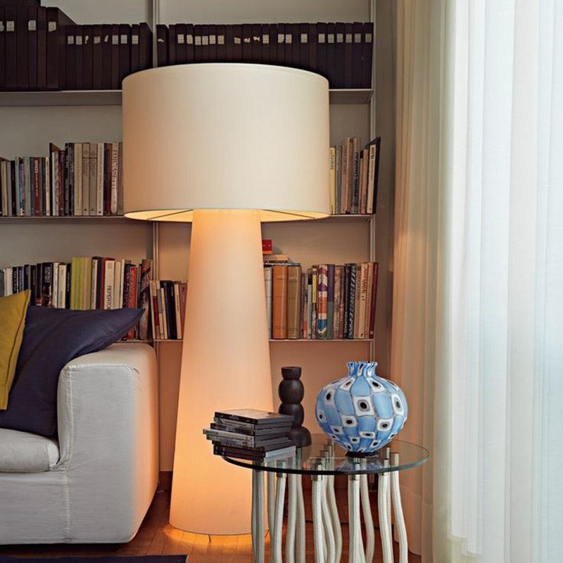 ChandeliersDecor.com-Floor Lamp-Cream Fabric Floor Lamp - Nordic Minimalist