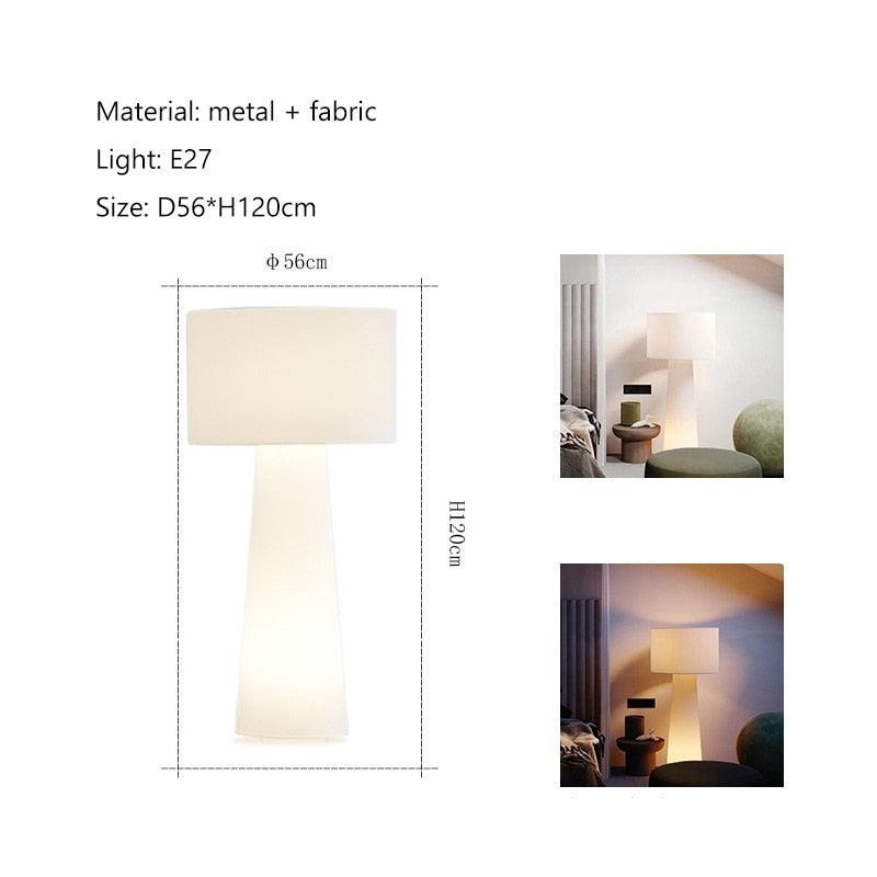 ChandeliersDecor.com-Floor Lamp-Cream Fabric Floor Lamp - Nordic Minimalist
