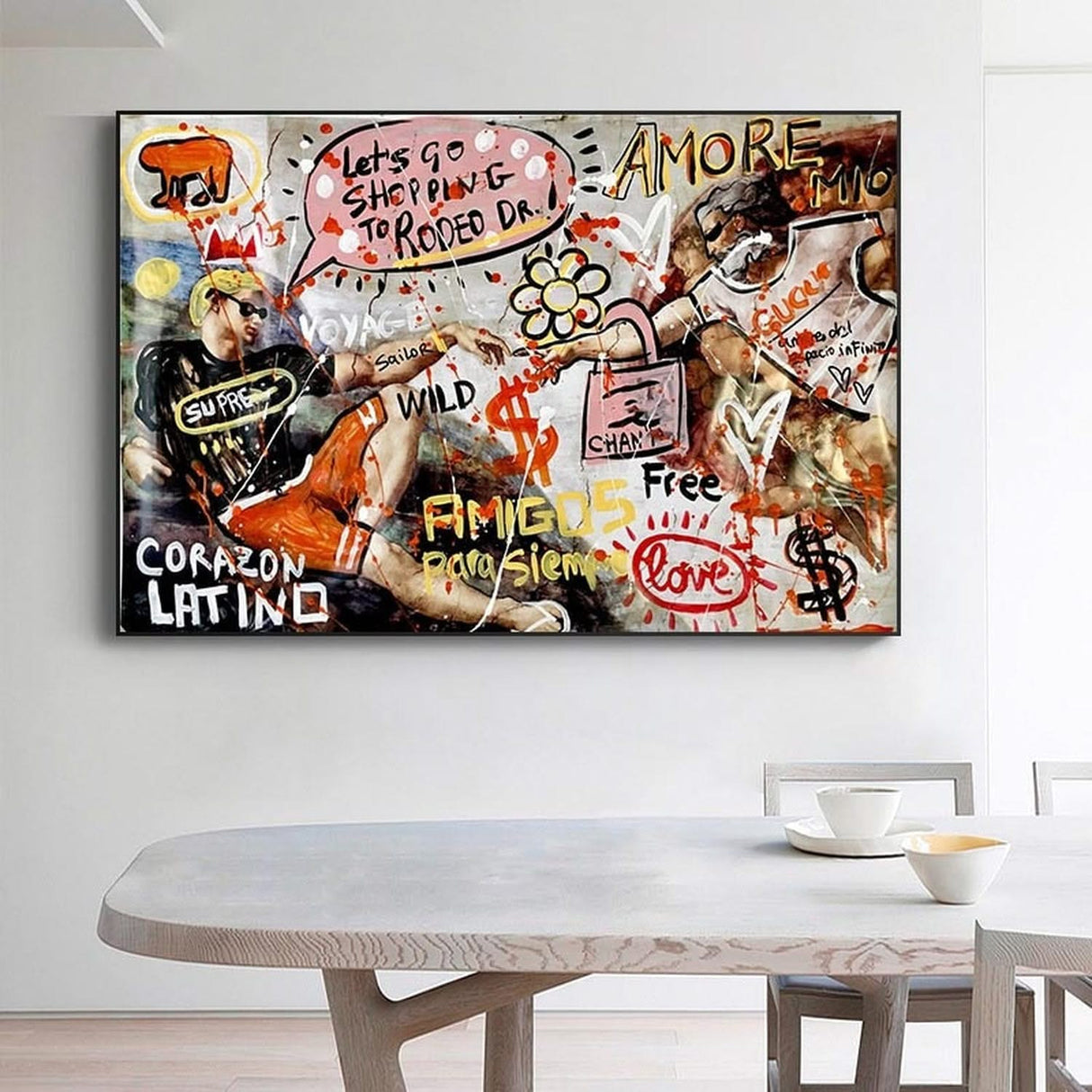 Creation Of Adam Canvas Wall Art-ChandeliersDecor.com