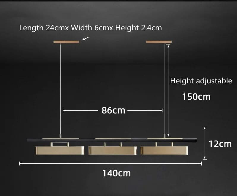 Creative Black Gold Combination Hanging Lamp-ChandeliersDecor.com