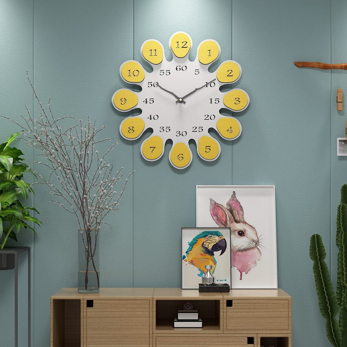ChandeliersDecor.com-Wall Clocks-Creative Nordic Sunflower Style Wall Clock