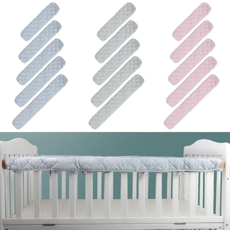 ChandeliersDecor.com-Crib Bumper-Crib Protection Cotton Wrap Edge Bed Fence