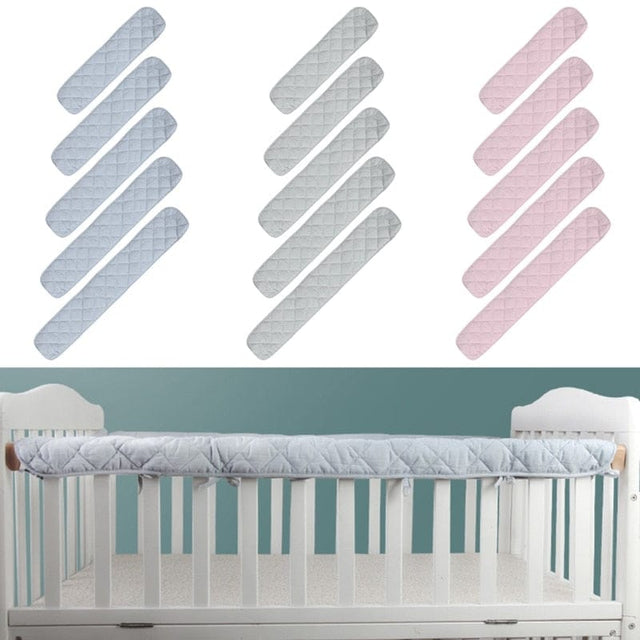 ChandeliersDecor.com-Crib Bumper-Crib Protection Cotton Wrap Edge Bed Fence