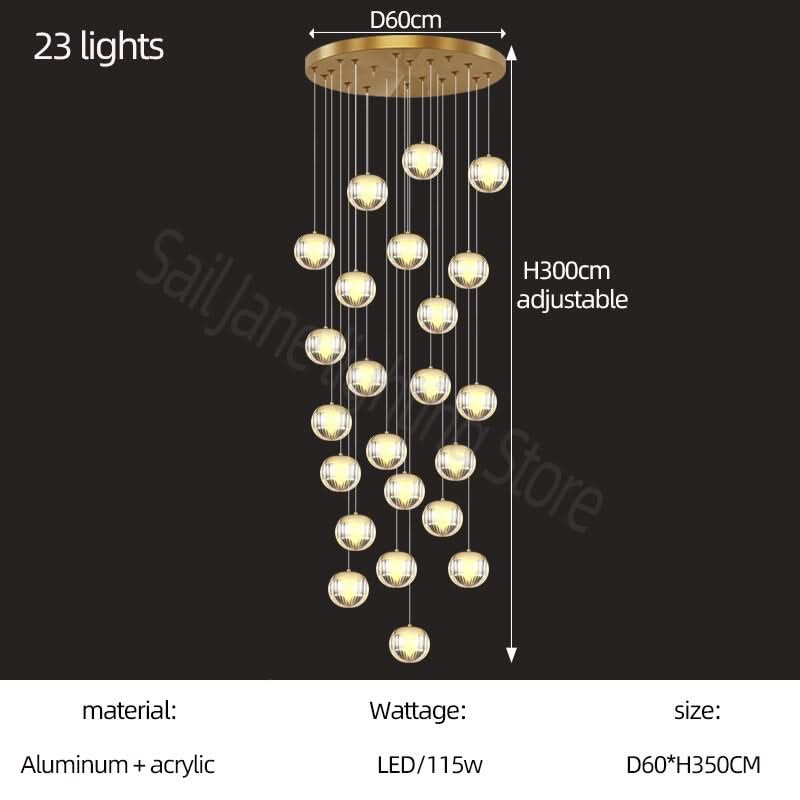 Crystal Ball Staircase Chandelier: Enhancing Your Space-ChandeliersDecor.com