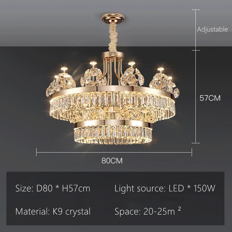 ChandeliersDecor.com-Chandeliers-Crystal Ceiling Grand Chandelier: Elegant Lighting Fixture