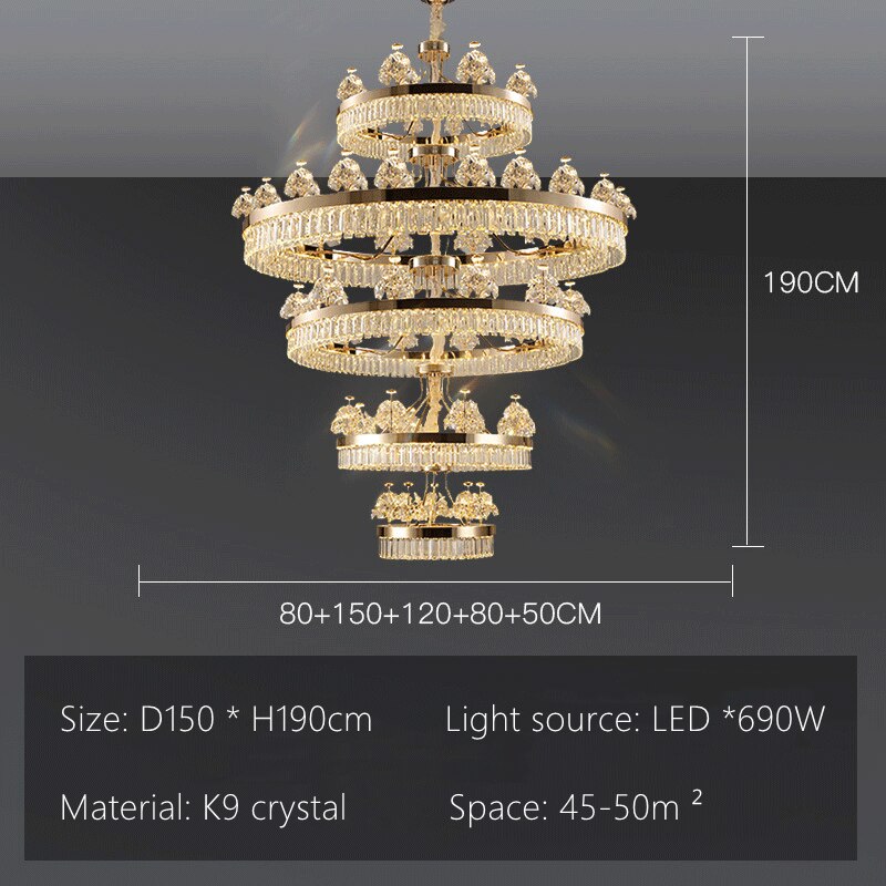 ChandeliersDecor.com-Chandeliers-Crystal Ceiling Grand Chandelier: Elegant Lighting Fixture