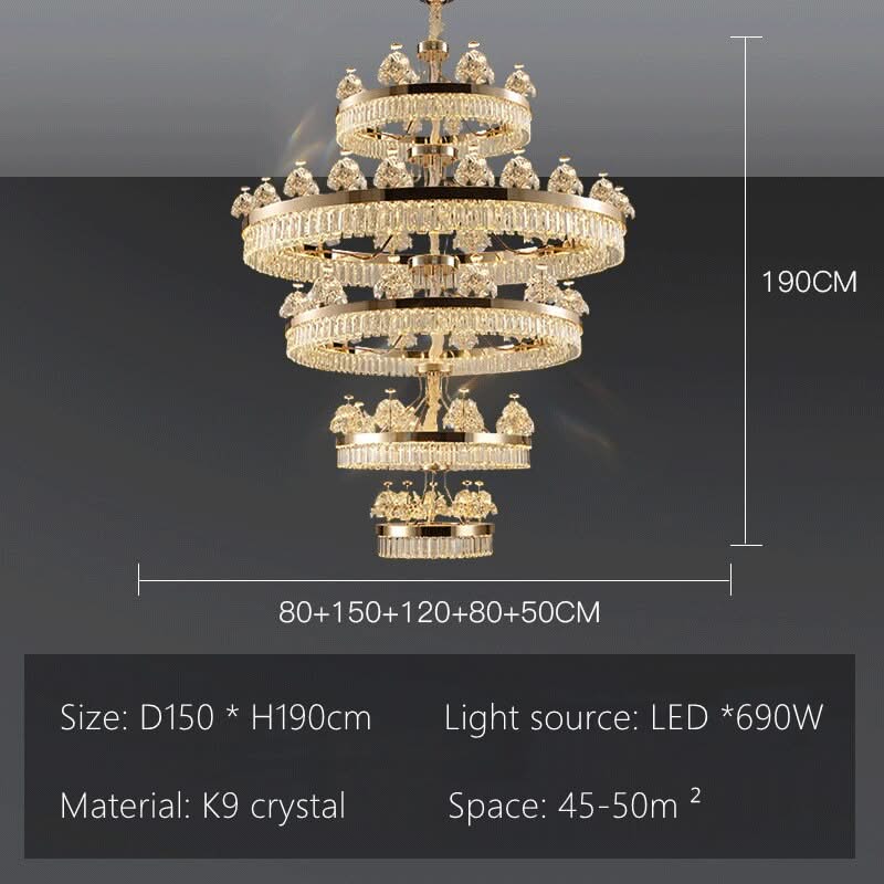 ChandeliersDecor.com-Chandeliers-Crystal Ceiling Grand Chandelier: Elegant Lighting Fixture