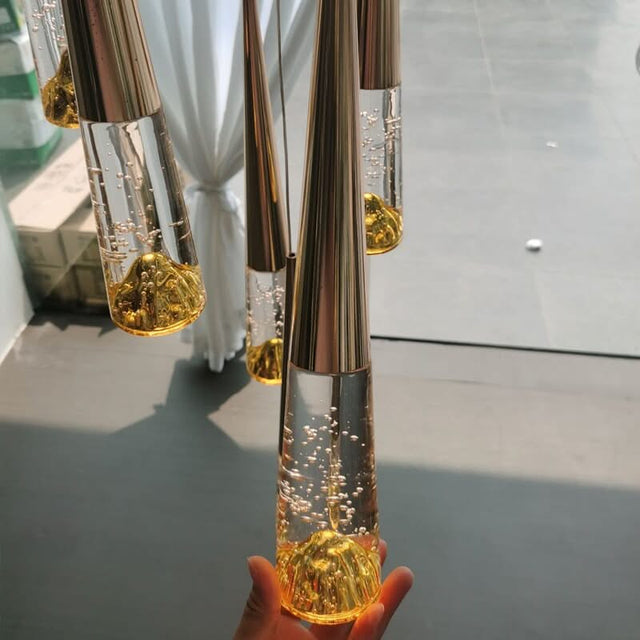 Crystal Cones Staircase Chandelier - Stunning Ambiance-ChandeliersDecor.com