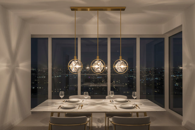 Crystal Cube LED Rotatable Pendant Chandelier-ChandeliersDecor.com