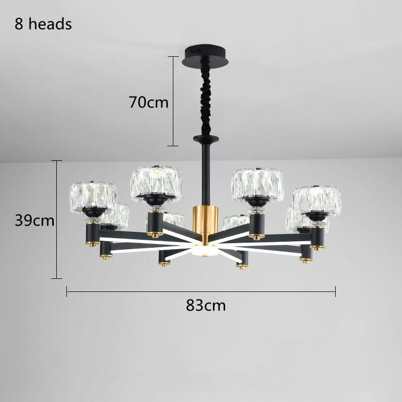 ChandeliersDecor.com-Chandeliers-Crystal Cylinders LED Chandelier - Modern Lighting